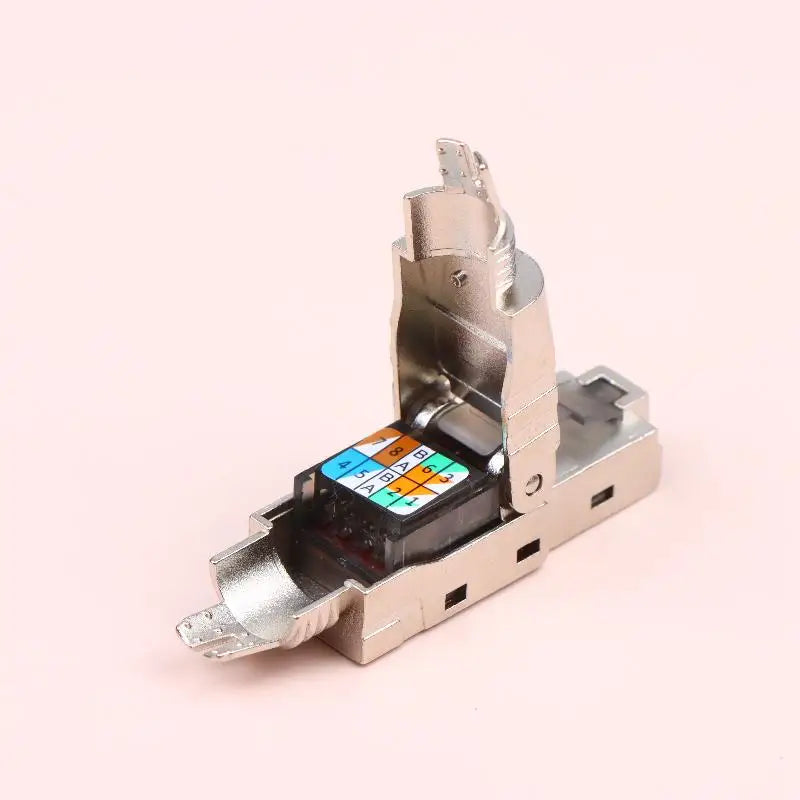 Toolless Shielded RJ45 Plug for Cat8 Cat7 Cat6A – No Crimp Network Connector Babs
