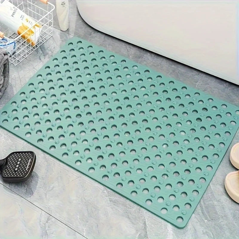 Anti-Slip PVC Shower Mat with Drainage Holes & Massage Points Anti-Slip Bath Mat Babs green