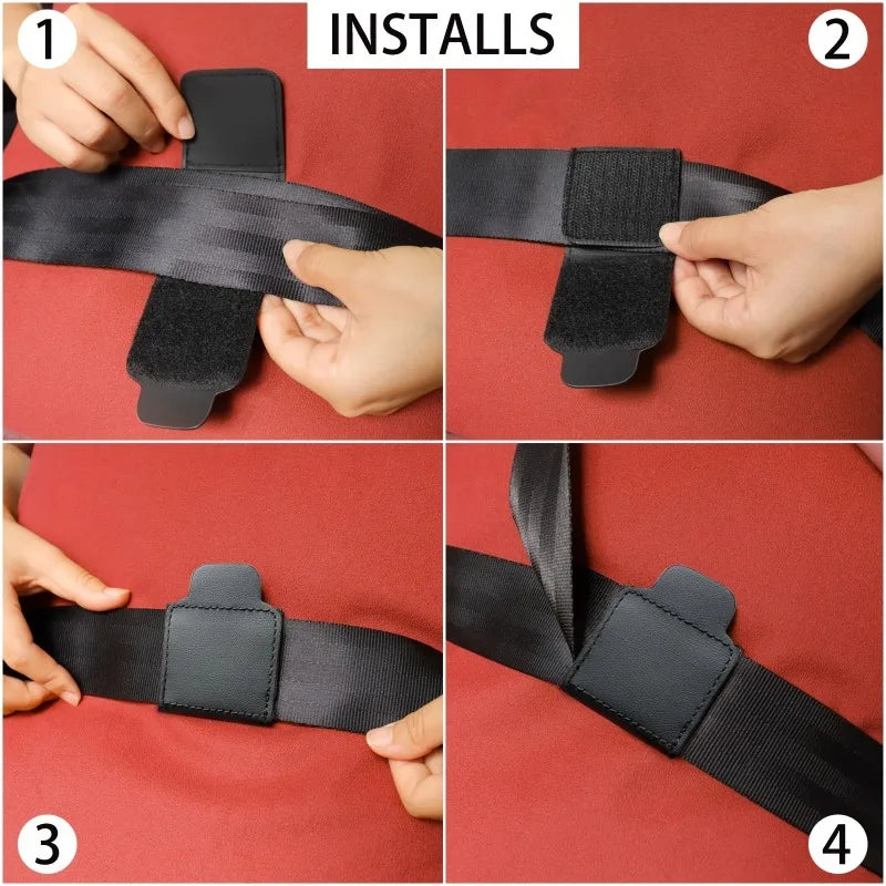PU Leather Seat Belt Adjuster Clip – Universal Car Fit Seat Belt Adjuster Babs