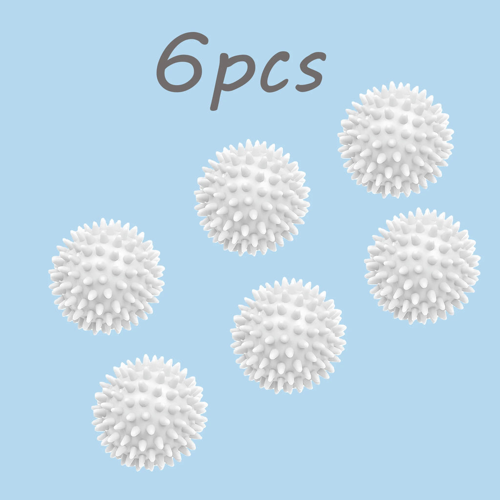 Reusable Silicone Laundry Dryer Balls – Anti-Tangle & Wrinkle Laundry Dryer Balls Babs white-6pcs