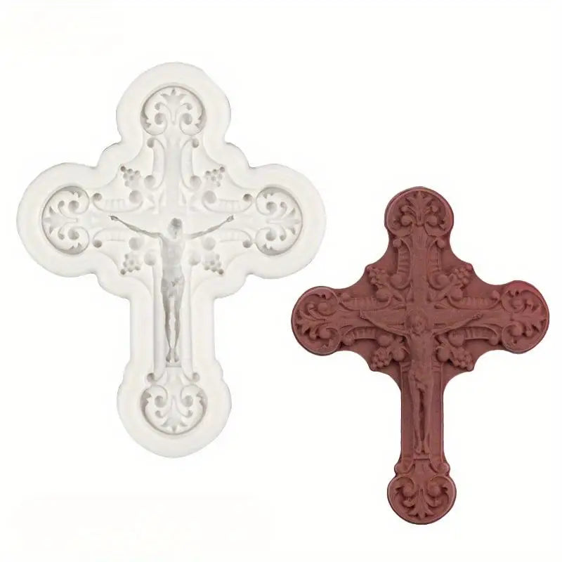 Cross Pendant Silicone Resin Mold – DIY Jewelry Keychain Cast Silicone Resin Mold Babs