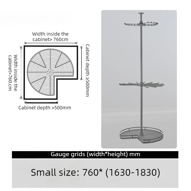 Rotating Coat Rack – Modern 6-Hook Metal Clothes Stand Rotating Coat Rack Babs Small-3 Layer-Black