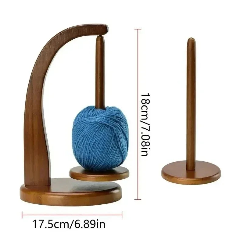 Wooden Magnetic Yarn Ball Holder – Rotating Knitting Spinner Yarn Ball Holder Babs