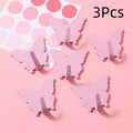 3-Pack Stainless Steel Butterfly Hooks – No-Drill Adhesive Wall Hooks Adhesive Wall Hooks Babs 3Pcs-Pink