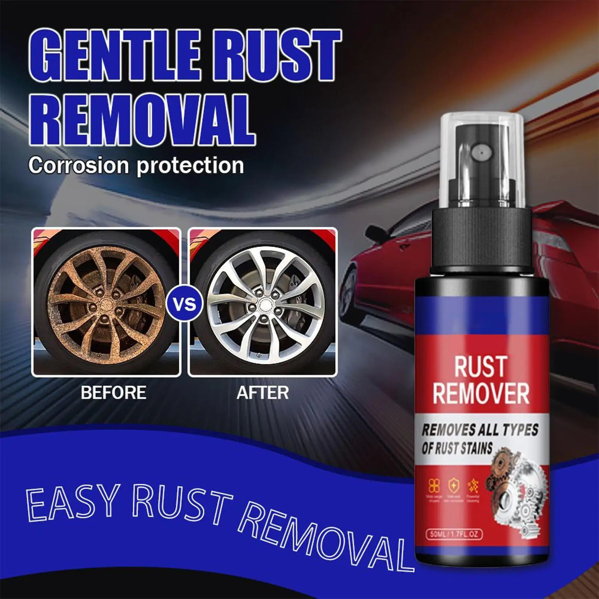 Heavy-Duty Car Rust Remover Spray – Metal Cleaner & Protector Rust Remover Spray Babs