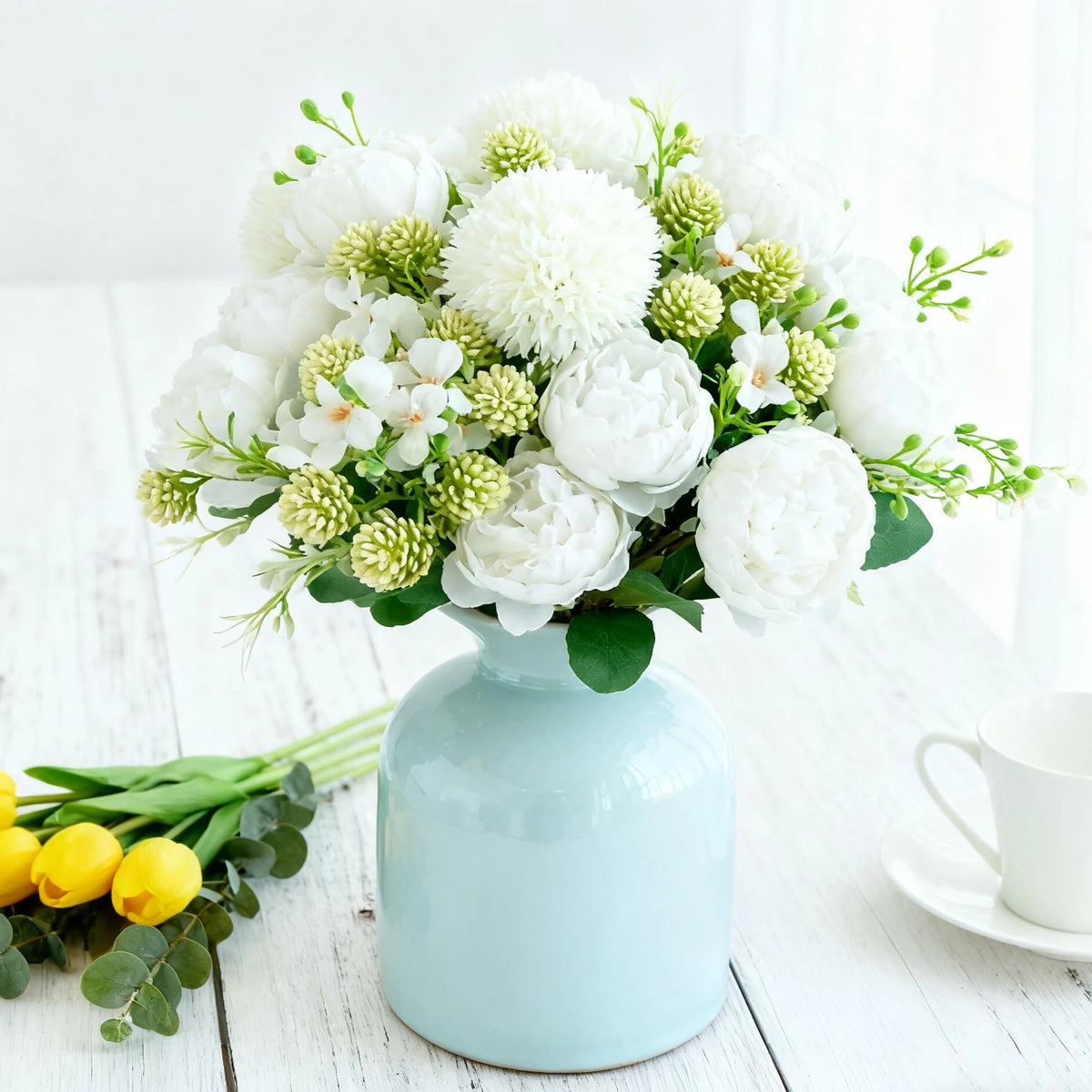 Silk Peony Artificial Flower Bouquet – Wedding & Home Décor Artificial Flower Bouquet Babs