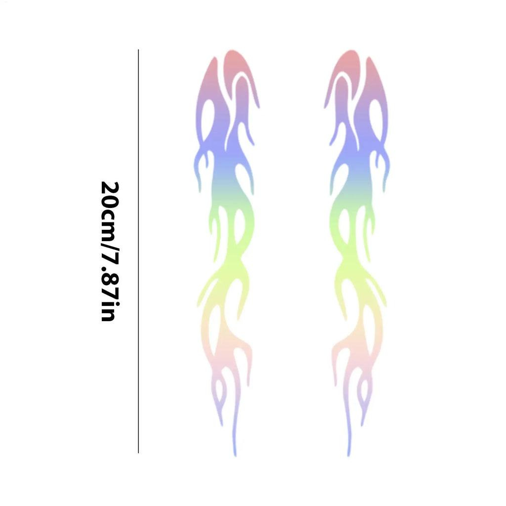 Flame Reflective Waterproof Stickers for Motorcycle & Car Motorcycle Car Decal Babs