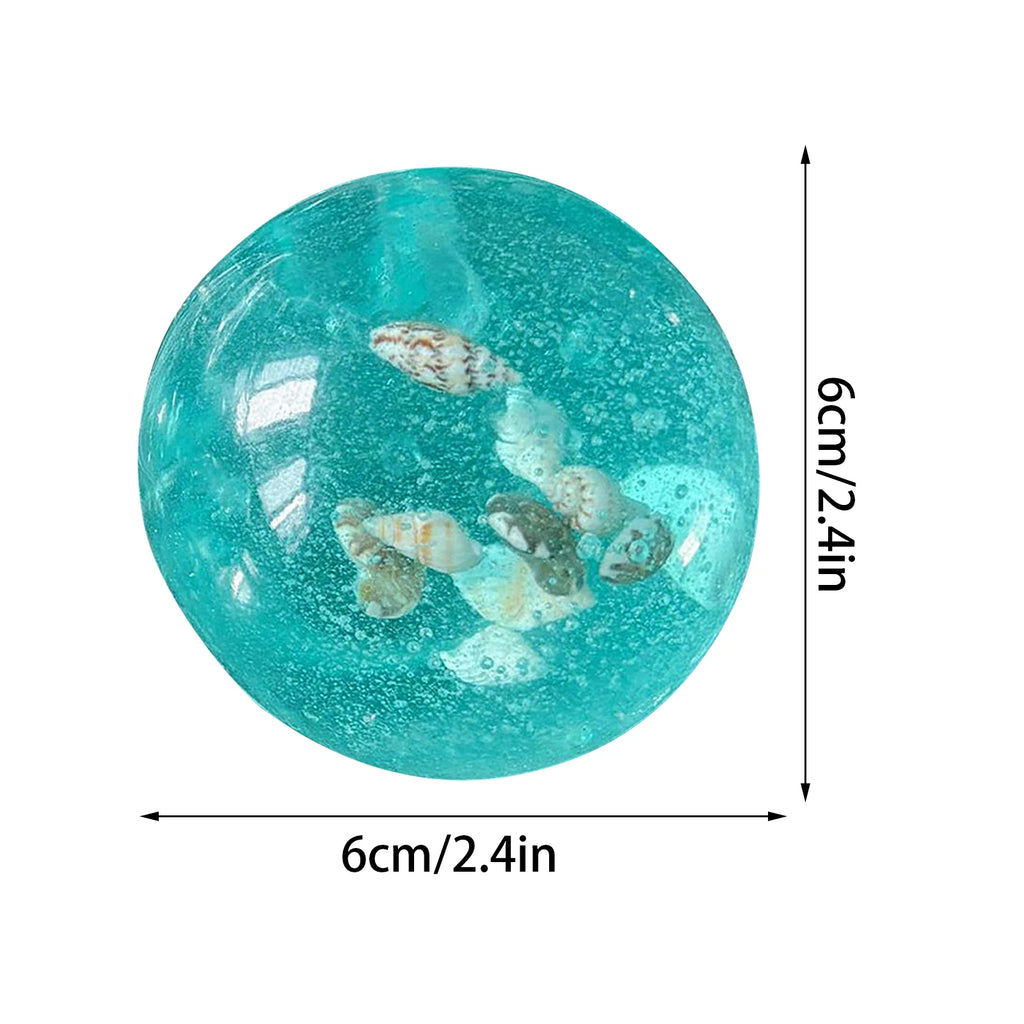 Seashell Squishy Fidget Toy – Teal Transparent Squeeze Sensory Squishy Fidget Toy Babs Multicolor One Size