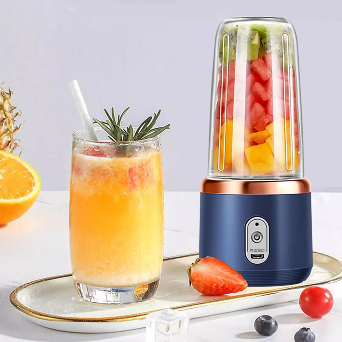 Portable 6-Blade USB Electric Juicer Cup | Personal Blender Portable Juicer Blender Babs