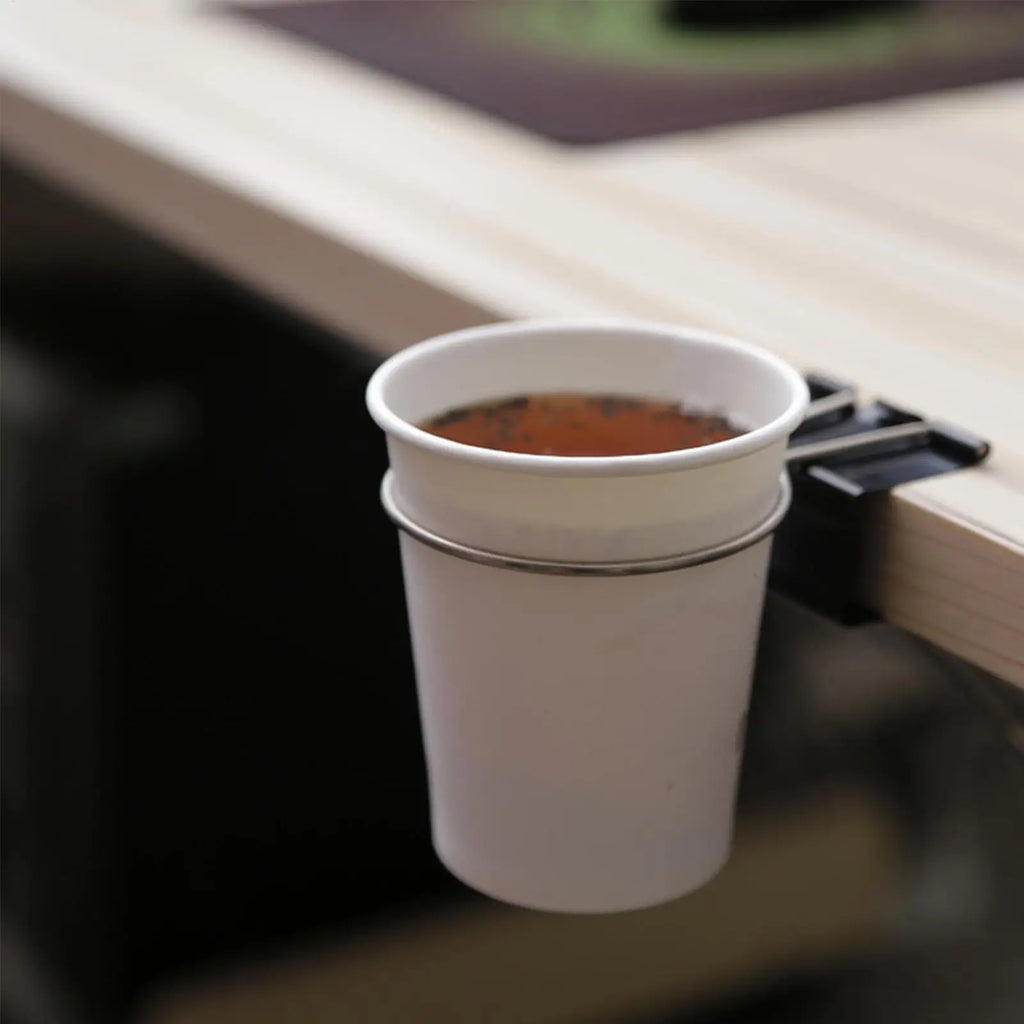 Clip-On Desk Cup Holder – Anti-Spill Clamp for Any Table Desk Cup Holder Babs