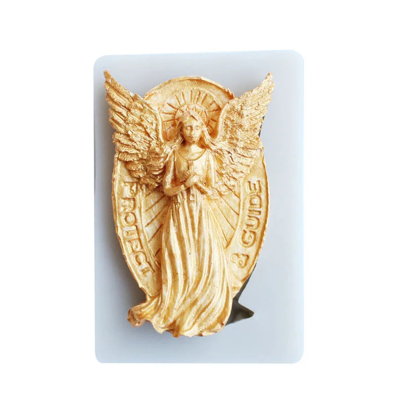 2pcs Prayer Angel Silicone Mold – Candle, Plaster & Epoxy DIY Silicone Craft Mold Babs