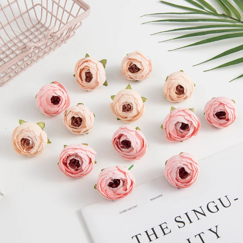 40/80Pcs Silk Tea Rose Buds – Wedding & DIY Home Decor Flowers Artificial Silk Flowers Babs