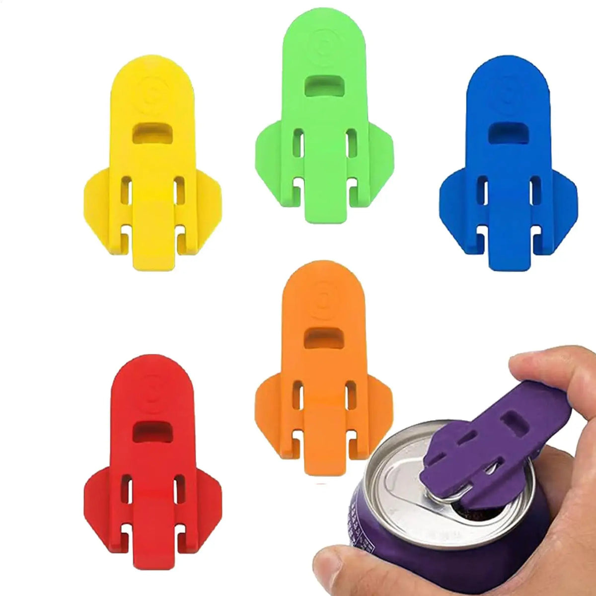 6-Pack Soda Can Opener Set – Easy Pull Tab Bottle Opener Can Opener Set Babs