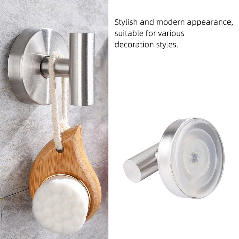 Stainless Steel Suction Cup Wall Hooks – Punch-Free, Waterproof Suction Cup Hook Babs