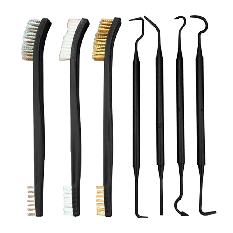 Spray Gun Pipeline Cleaning Brush & Pick Set – 7 Piece Kit Cleaning Brush Kit Babs 7PCS