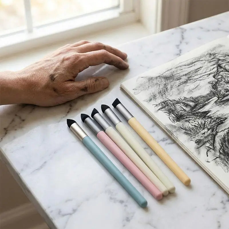 3-Piece Reusable Sponge Art Pens – Blend, Shade & Detail Sponge Art Pen Set Babs