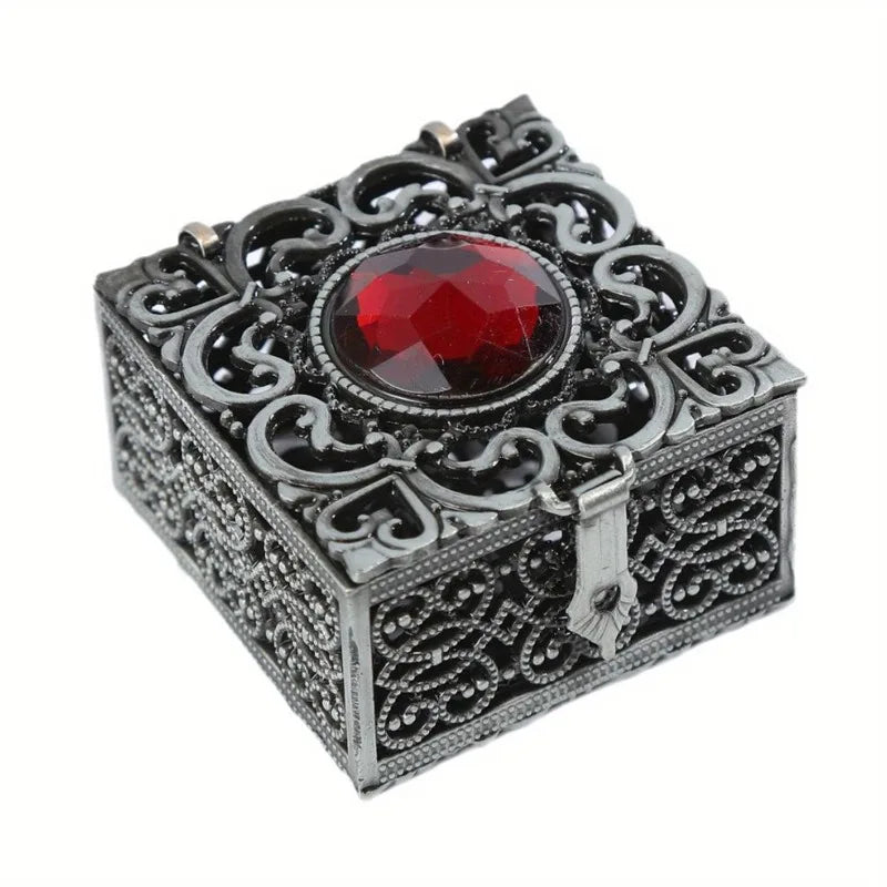 Rosary Bead Box – Metal Catholic Jewelry Storage Case | Vintage Jewelry Storage Box Babs Antique tin