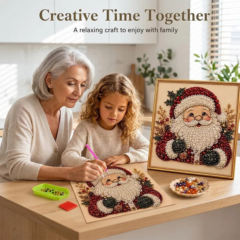 Christmas Diamond Painting Kit with Frame – DIY Pearl Bead Art Diamond Painting Kit Babs