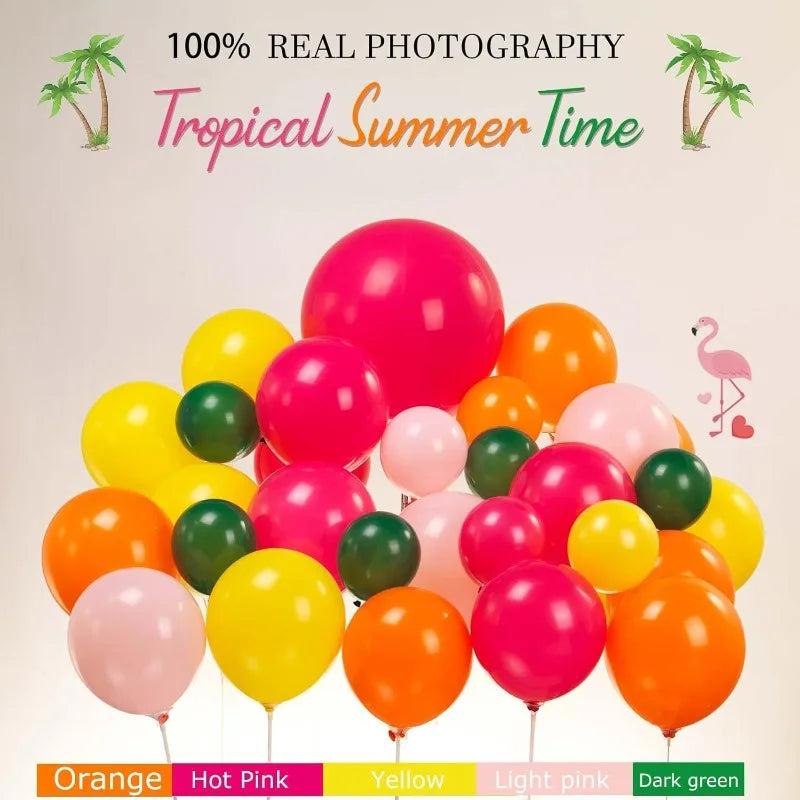 130PCS Flamingo Balloon Arch Kit – Pink Gold Tropical Party Set Balloon Arch Kit Babs