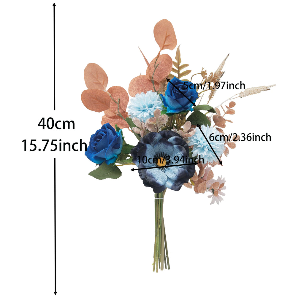 Silk Artificial Flowers – Rose Peony Chrysanthemum Eucalyptus Artificial Flower Stems Babs