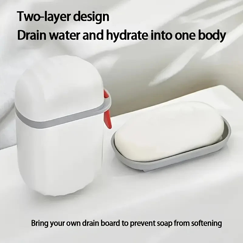 Travel Soap Box with Lid – Leakproof, Draining Soap Case Travel Soap Case Babs