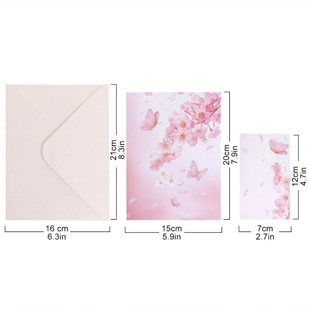 3D Pop-Up Birthday Card – Sakura & Butterfly Floral Design Pop-Up Greeting Card Babs