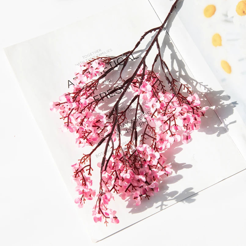 TTCY 3/6Pcs Artificial Silk Flowers for Wedding & Home Decor Artificial Flower Bouquet Babs Pink 6 pcs