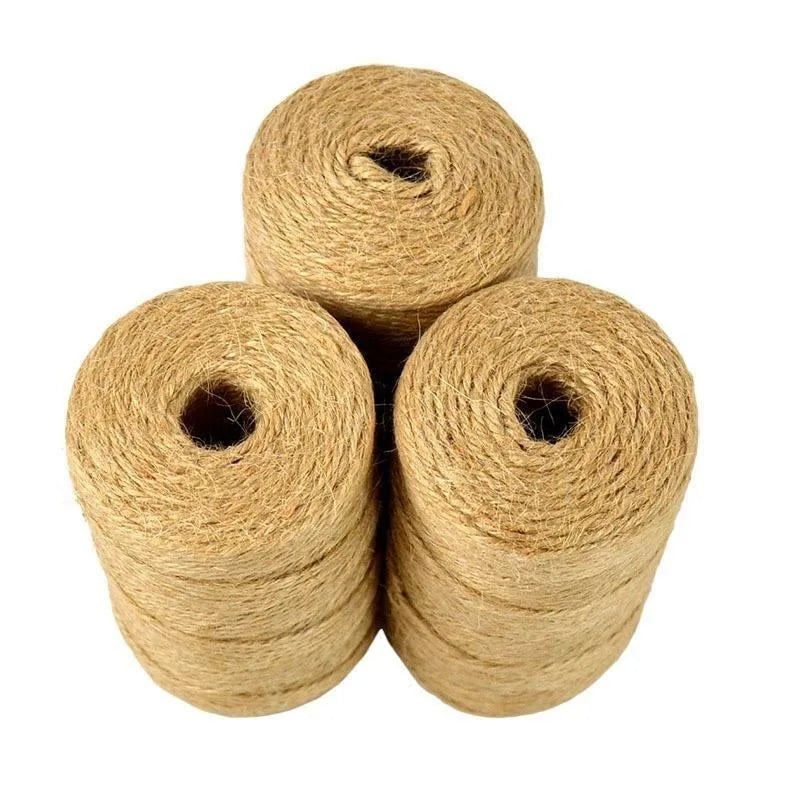 Natural Jute Twine 100M – 2mm Sisal Rope for Crafts & Weddings Craft Twine Cord Babs