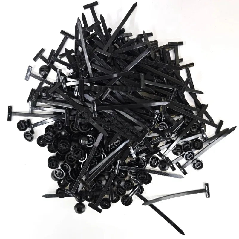 100PCS Nylon Zip Tie Buckle Clips – UV Resistant Car Fasteners Zip Tie Buckle Clips Babs