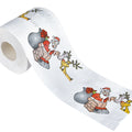 Christmas Printed Toilet Paper Roll – Santa & Tree Holiday Décor Novelty Toilet Paper Babs colour