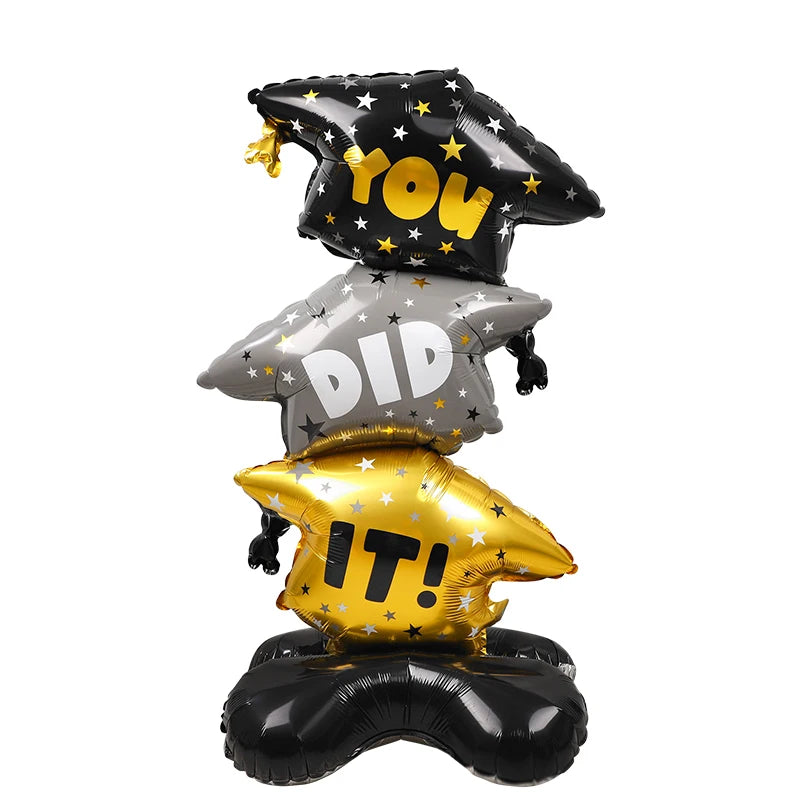 2026 Graduation Standing Foil Balloons – Cap & You Did It Graduation Foil Balloons Babs 1Pcs Other