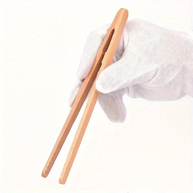Reusable Bamboo Toast Tongs – Ultra-Grip Kitchen Utensil Bamboo Kitchen Tongs Babs