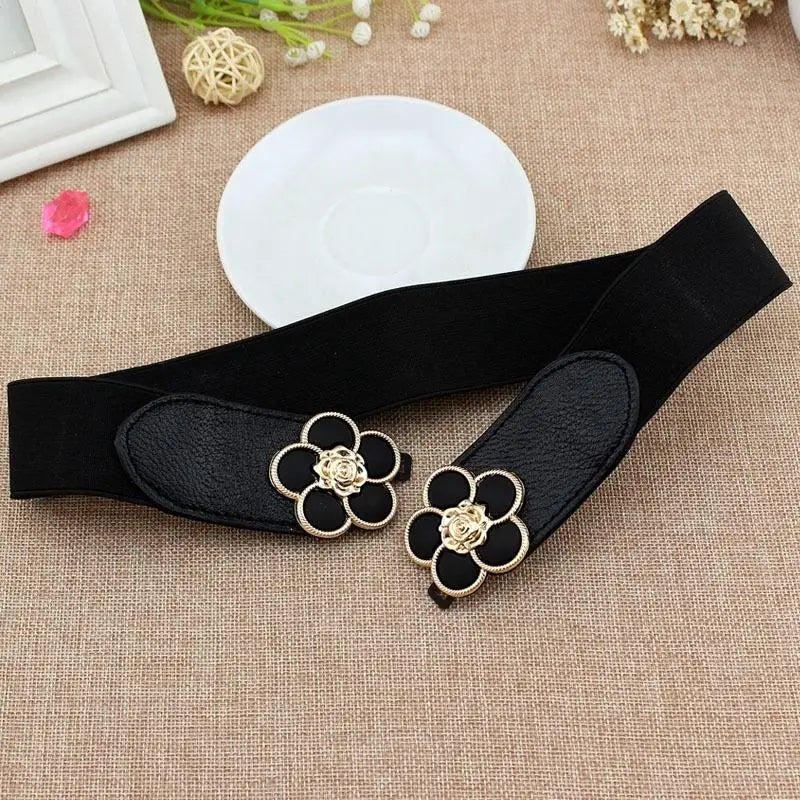 Floral Elastic Stretch Waistband Belt for Women Elastic Waistband Belt Babs