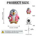 Cute 2D Penguin Fridge Magnet – Soft Knitted Acrylic with Stand Decorative Fridge Magnet Babs WHITE