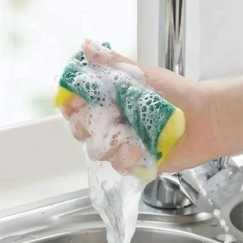 Double-Sided Sponge Scrubber Set – Kitchen Scouring Pads Kitchen Sponge Scrubber Babs