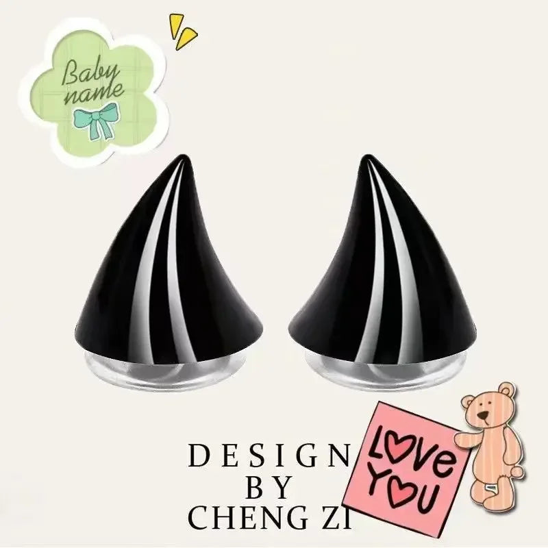 Devil Horn Helmet Decoration Suction Cup – Unisex 1-20 Pairs Helmet Decoration Babs