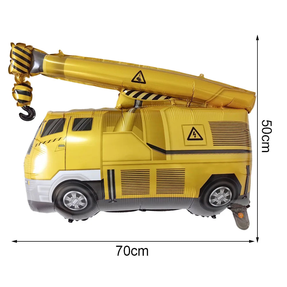 Construction Party Balloons – Excavator Dump Truck Boys Decor