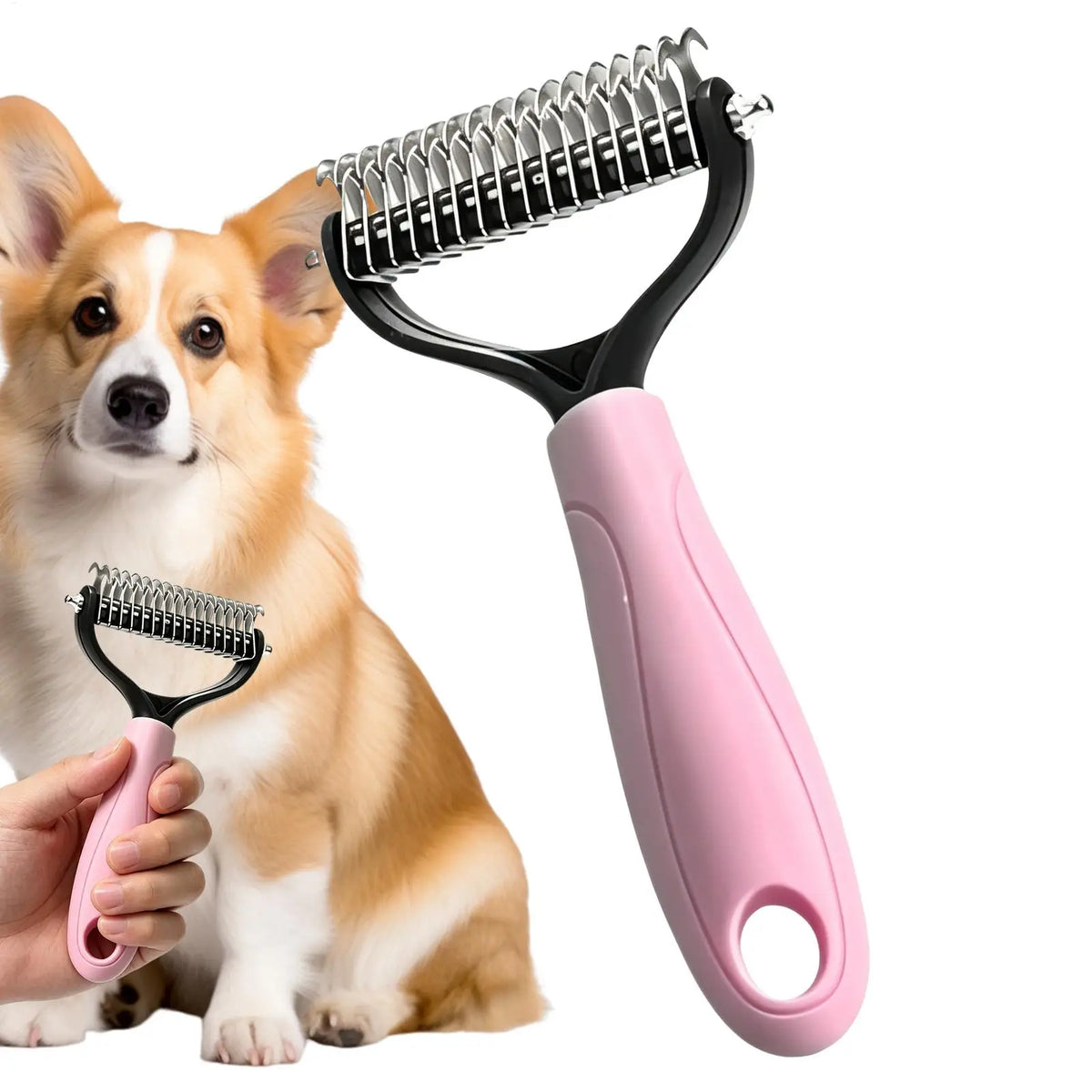 Professional Pet Undercoat Rake – Cat & Dog Grooming Comb Pet Grooming Rake Babs