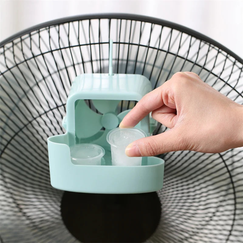 Hanging Fan Ice Cooling Box Attachment with 4 Ice Cups Fan Cooling Accessory Babs