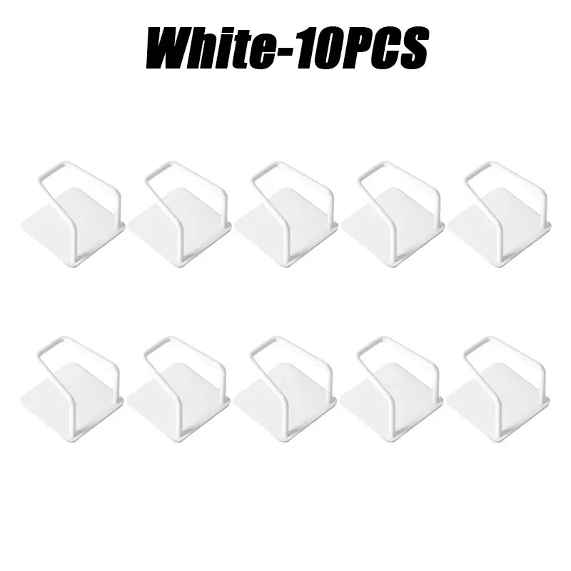 Self-Adhesive Stainless Steel Sink Sponge Drying Rack Sink Sponge Rack Babs White-10PCS