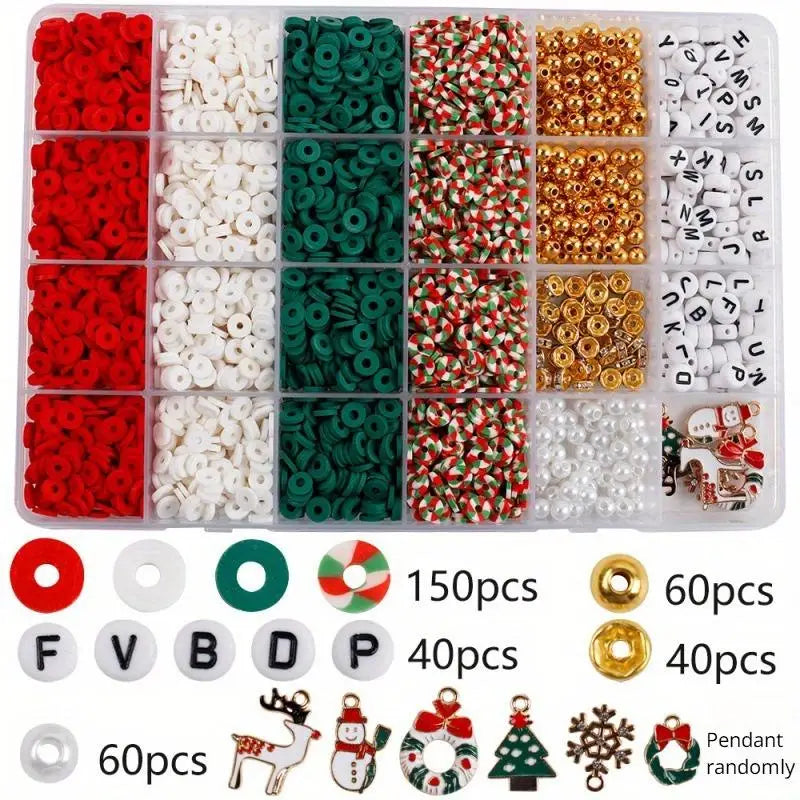 Christmas Jewelry Making Kit – Stone & Polymer Clay Beads Set Jewelry Making Kit Babs D