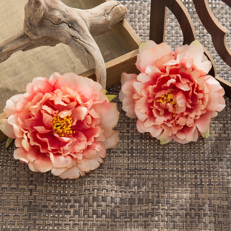 Silk Peony Artificial Flowers 10/20pcs – Wedding & Home Décor Artificial Silk Flowers Babs Deep Pink 10 pcs