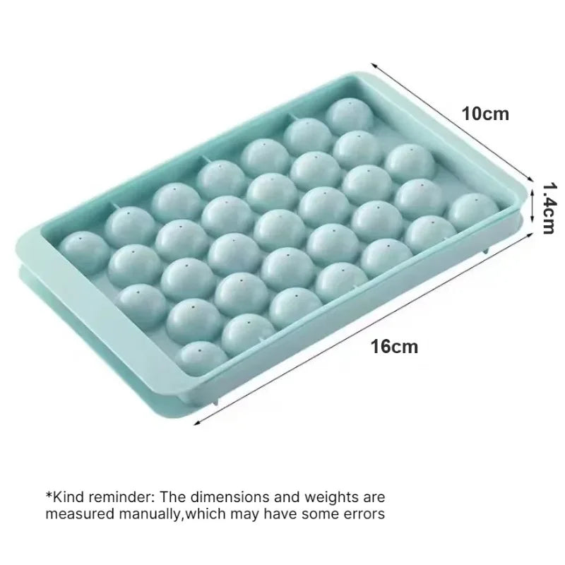 33-Ball Round Ice Cube Tray Mold with Lid – Cocktail & Whiskey Ice Ball Maker Mold Babs