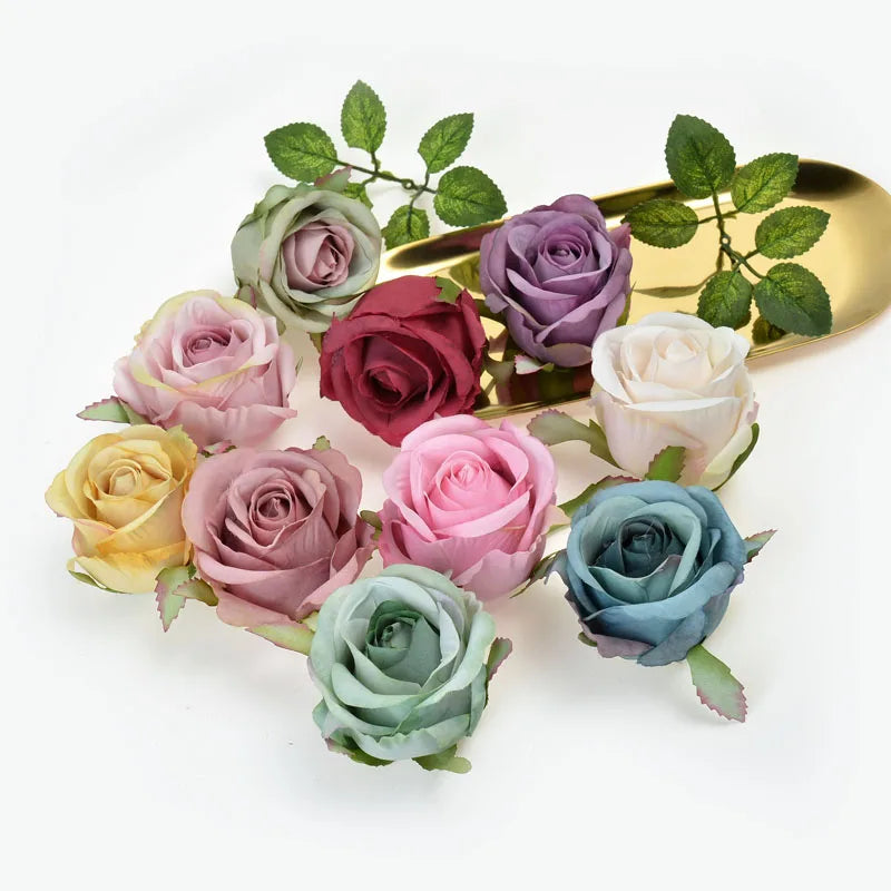 Silk Rose Heads 3/5Pcs – Artificial Flowers for Wedding Decor Artificial Silk Flowers Babs