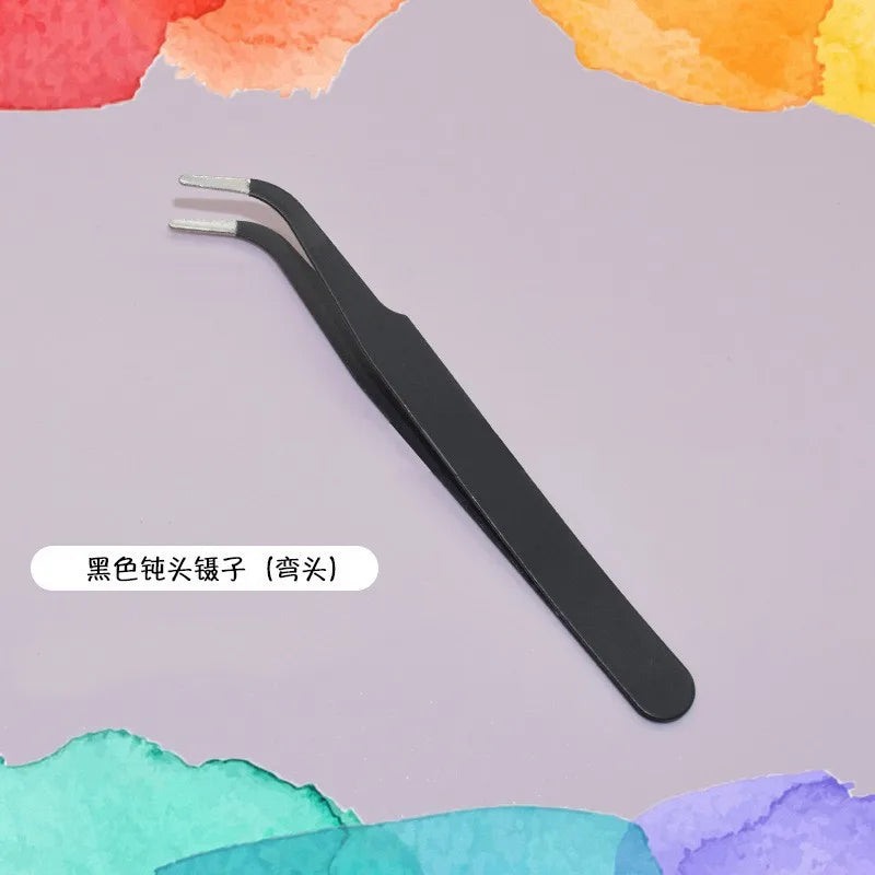 Precision Stainless Steel Tweezers – Nail Art & DIY Crafts Precision Craft Tweezers Babs WHITE Slant