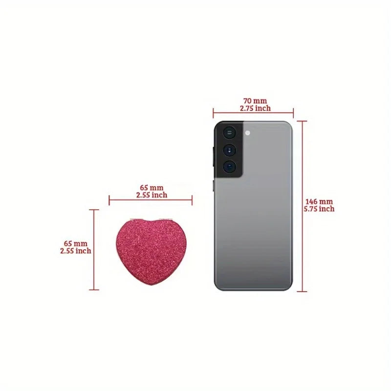 Heart Shape Double-Sided Portable Makeup Mirror | Gift Compact Makeup Mirror Babs