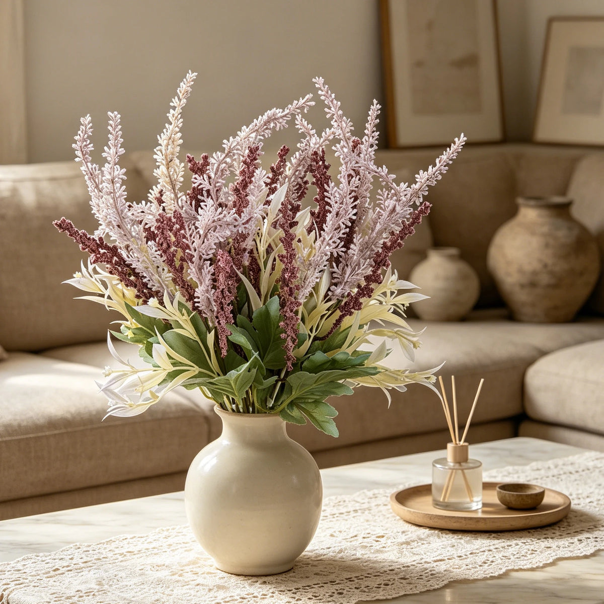 Artificial Lavender Bouquet – Wedding, Home & Table Decor Artificial Flower Stems Babs