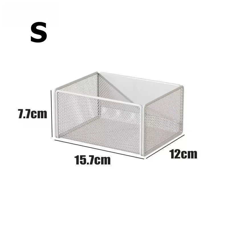 Magnetic Spice Rack Hanging Basket – Fridge & Wall Shelf Magnetic Storage Rack Babs S white
