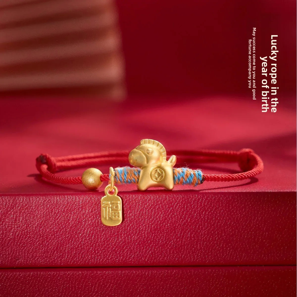2026 Year of the Horse Red Fortune Charm Bracelet | Chinese Style Charm Bracelet Babs