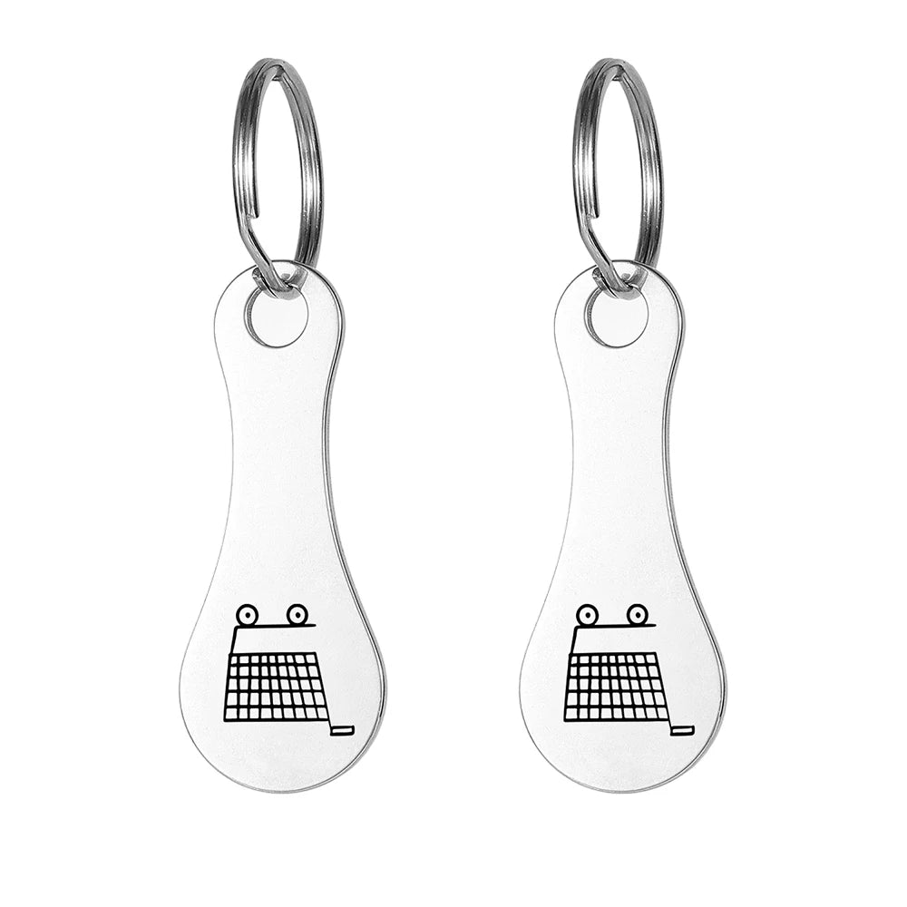 2Pcs Stainless Steel Shopping Cart Token Keychain | Trolley Coin Shopping Cart Token Keychain Babs 2PCS